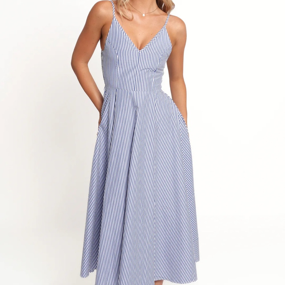 Petal & Pup White and Purple Maxi Sundress